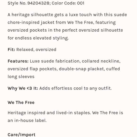 Free People We The Free Suzy black suede leather jacket size Large Chore Coat - Picture 12 of 16